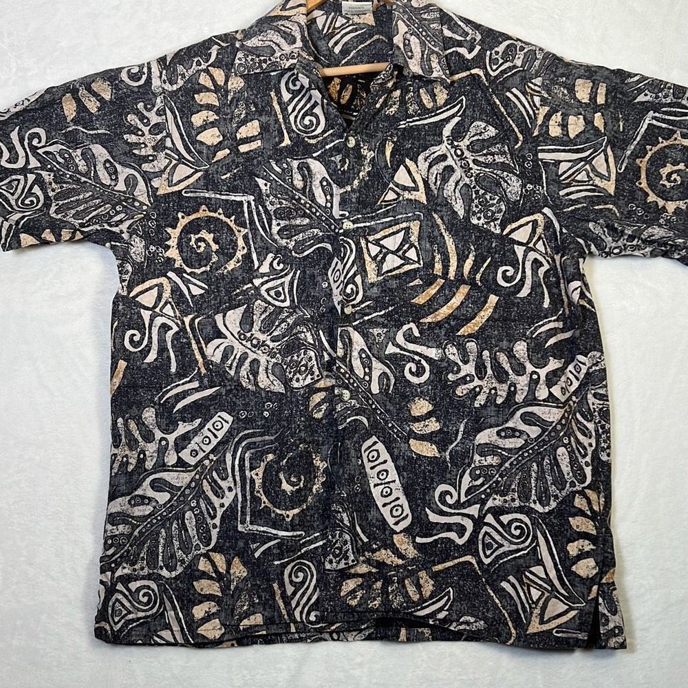 Vintage Hawaiian Go Barefoot short sleeve Button up Shirt USA Made -‎ Mens Large